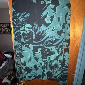 INC International Concepts Green and Black Patterned Top